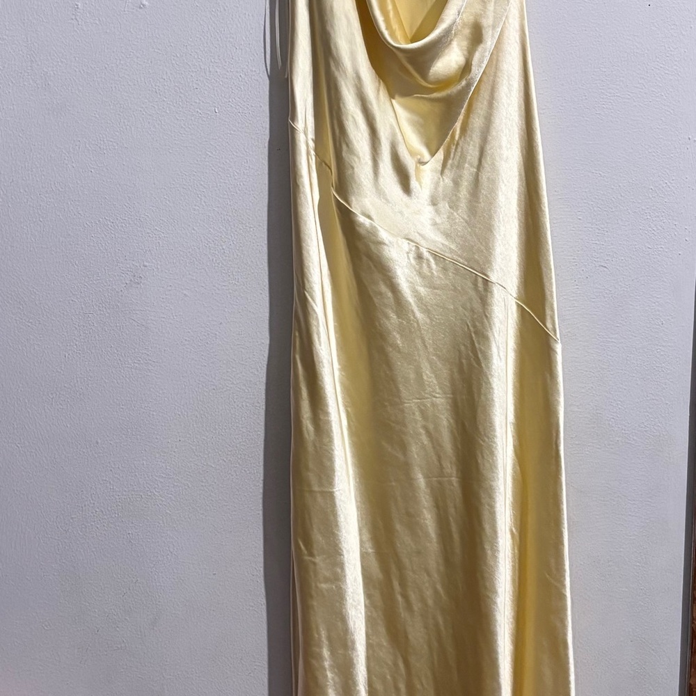 Windsor Yellow Satin Dress